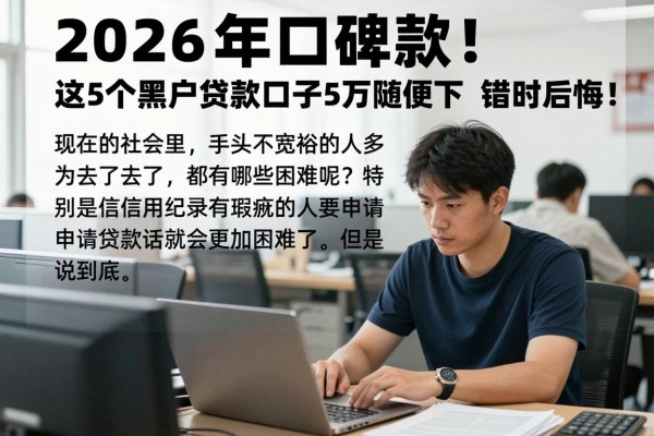 2026年口碑爆款!这5个黑户贷款口子5万随便下,错过后悔!