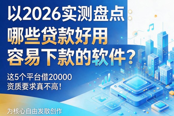 2026实测盘点:哪些贷款好用容易下款的软件?这5个平台借20000资质要求真不高!