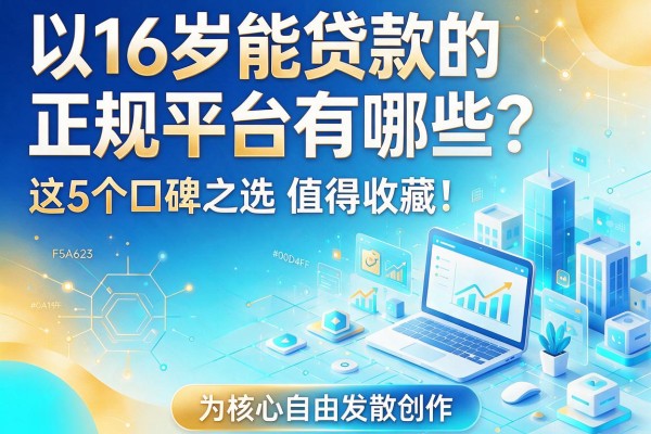 16岁能贷款的正规平台有哪些？这5个口碑之选值得收藏！