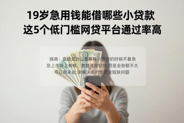 19岁急用钱能借哪些小额贷款这5个低门槛网贷平台通过率高