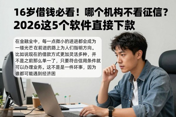 16岁借钱必看!哪个机构不看征信?2026这5个软件直接下款