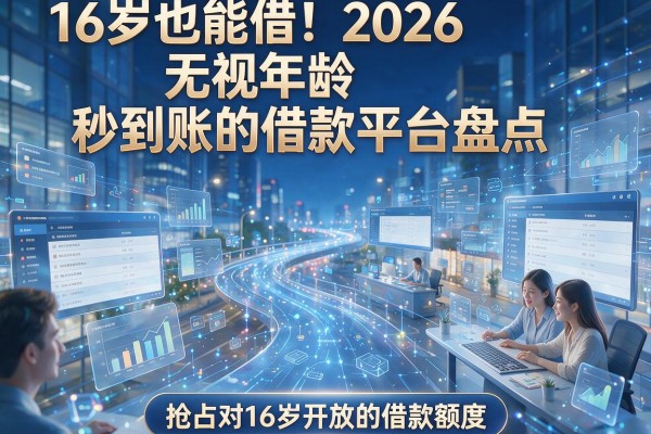 16岁也能借!2026无视年龄秒到账的借款平台盘点,抢占对16岁开放的借款额度