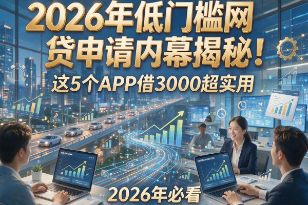 2026年低门槛网贷申请内幕揭秘！这5个APP借3000超实用，2026年必看