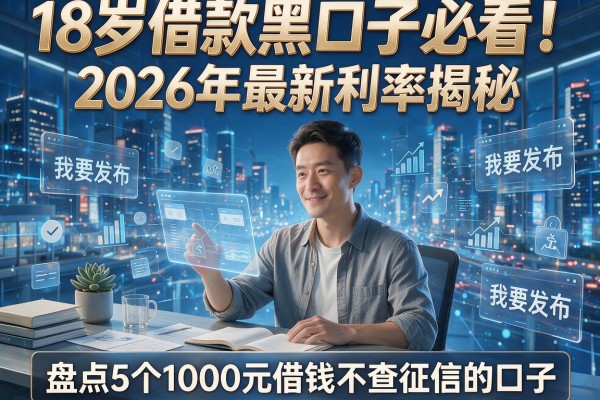 18岁借款黑口子必看!2026年最新利率揭秘,盘点5个1000元借钱不查征信的口子