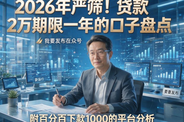 2026年严筛！贷款2万期限一年的口子盘点，附百分百下款1000的平台分析