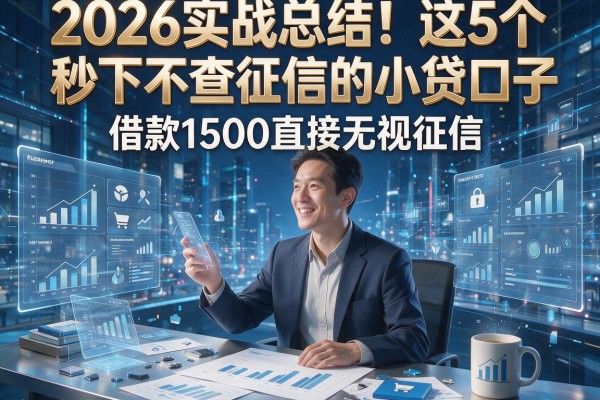2026实战总结!这5个秒下不查征信的小贷口子,借款1500直接无视征信