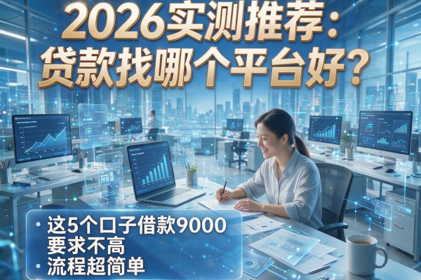 2026实测推荐:贷款找哪个平台好?这5个口子借款9000要求不高、流程超简单!