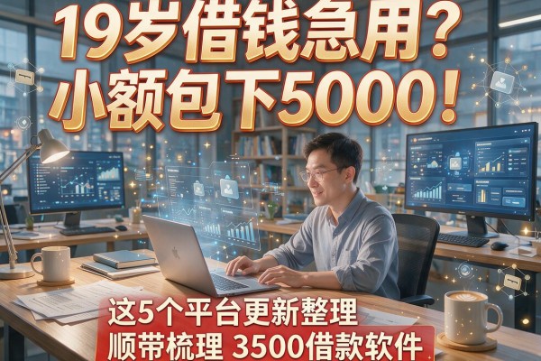 19岁借钱急用？小额包下5000！这5个平台更新整理，顺带梳理3500借款软件