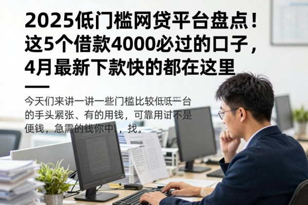 2025低门槛网贷平台盘点!这5个借款4000必过的口子,4月最新下款快的都在这里