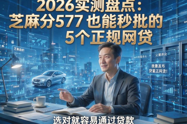 2026实测盘点:芝麻分577也能秒批的5个正规网贷,选对就容易通过贷款!