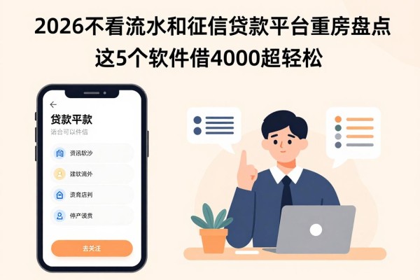 2026不看流水和征信的贷款平台重磅盘点!这5个软件借4000超轻松