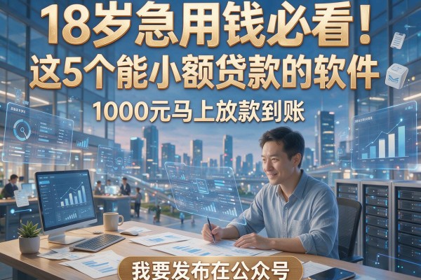 18岁急用钱必看！这5个能小额贷款的软件，1000元马上放款到账