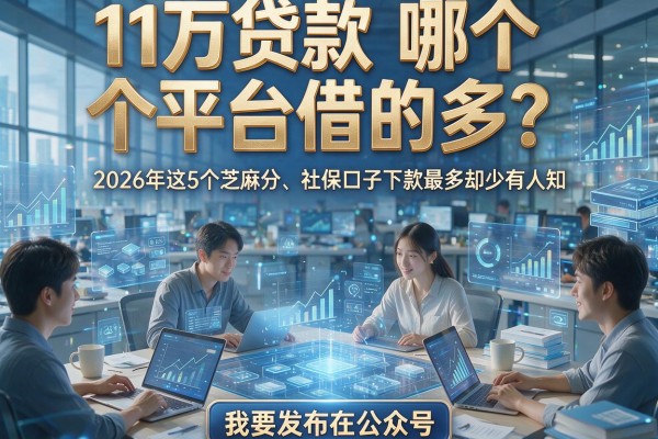 11万贷款哪个平台借的多？2026年这5个芝麻分、社保口子下款最多却少有人知
