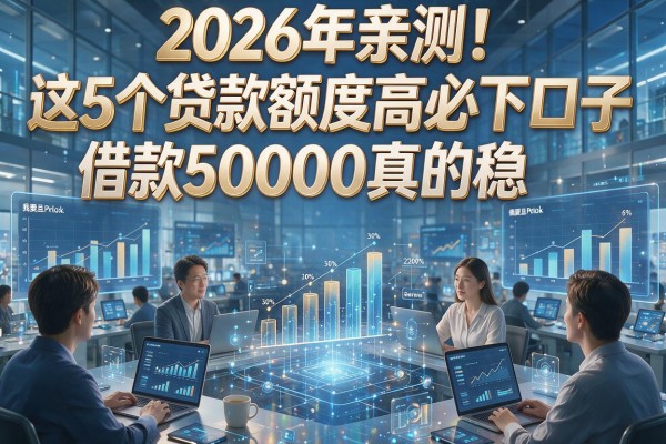 2026年亲测!这5个贷款额度高必下口子,借款50000真的稳!