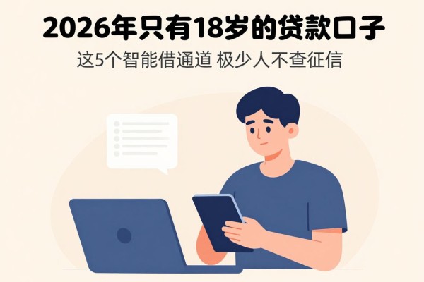 18岁必看！2026年只有18岁的贷款口子，这5个智能借钱通道极少人知道且不查征信