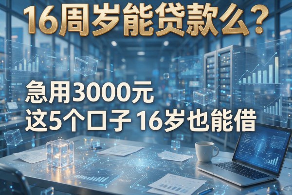 16周岁能贷款么?急用3000元这5个口子16岁也能借