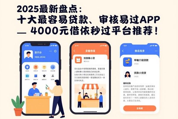 2025最新盘点:十大最容易贷款、审核易过的APP,4000元借款秒过平台推荐!