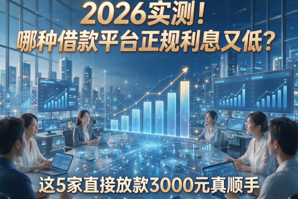 2026实测!哪种借款平台正规利息又低?这5家直接放款3000元真顺手
