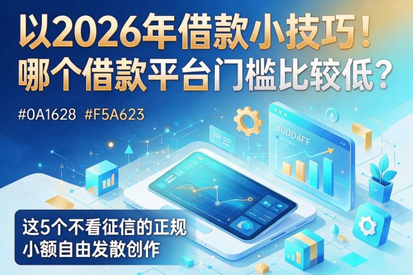2026年借款小技巧！哪个借款平台门槛比较低？这5个不看征信的正规小额贷款速看