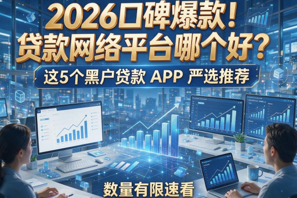 2026口碑爆款！贷款网络平台哪个好？这5个黑户贷款APP严选推荐，数量有限速看！