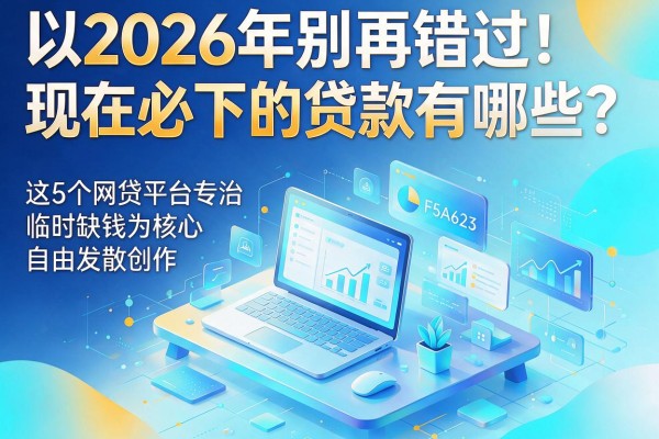 2026年别再错过!现在必下的贷款有哪些?这5个网贷平台专治临时缺钱