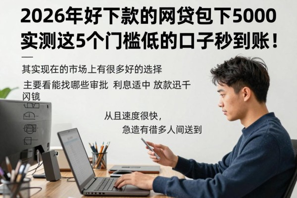 2026年好下款的网贷包下5000，实测这5个门槛低的口子秒到账！