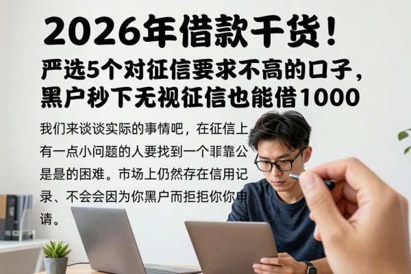 2026年借款干货!严选5个对征信要求不高的口子,黑户秒下无视征信也能借1000