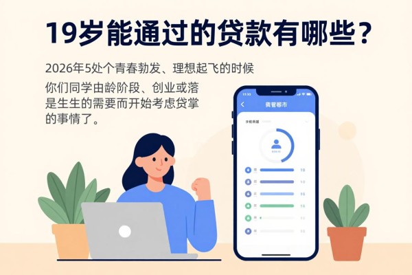19岁能通过的贷款有哪些?2026年这5个借款7000的软件对收入要求不高