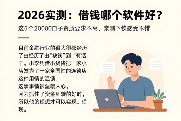2026实测：借钱哪个软件好通过？这5个20000口子资质要求不高，亲测下款感受不错