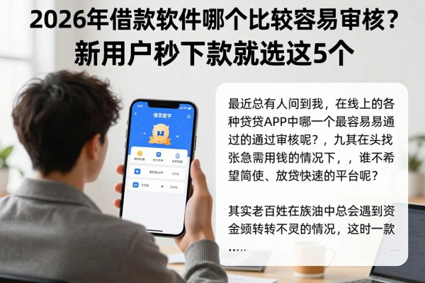 2026年借款软件哪个比较容易审核？新用户秒下款就选这5个！
