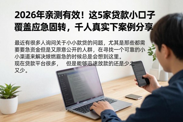 2026年亲测有效！这5家贷款小口子覆盖应急周转，千人真实下款案例分享