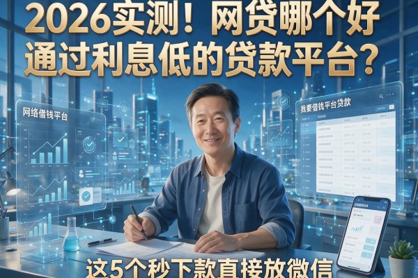 2026实测!网贷哪个好通过利息低的贷款平台?这5个秒下款直接放微信
