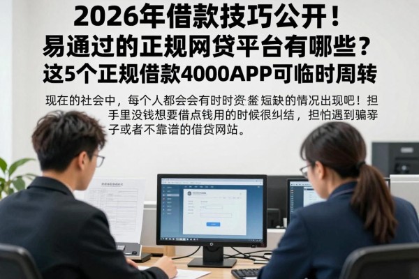 2026年借款技巧公开!易通过的正规网贷平台有哪些?这5个正规借款4000的APP可临时周转