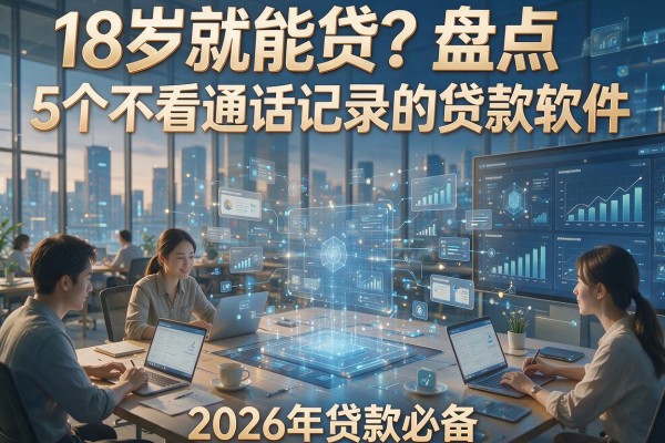 18岁就能贷？盘点5个不看通话记录的贷款软件，2026年贷款必备！