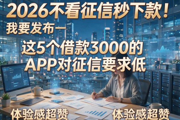 2026不看征信秒下款！这5个借款3000的APP对征信要求低、体验感超赞