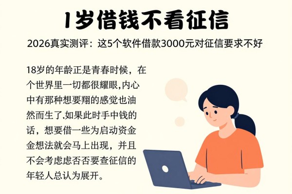 18岁借钱不看征信,2026真实测评:这5个软件借款3000元对征信要求不高