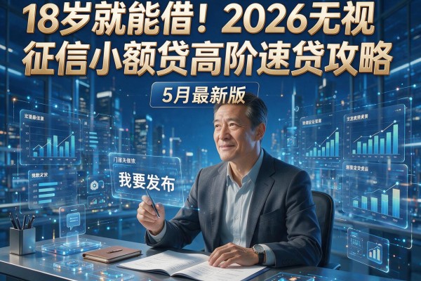 18岁就能借!2026无视征信小额贷高阶速贷攻略,5月最新版