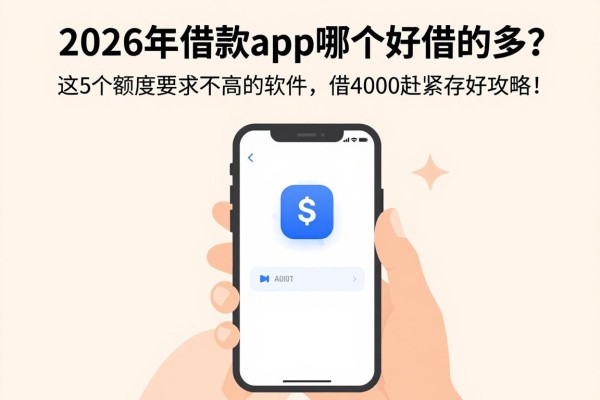 2026年借款app哪个好借的多?这5个额度要求不高的软件,借4000赶紧存好攻略!