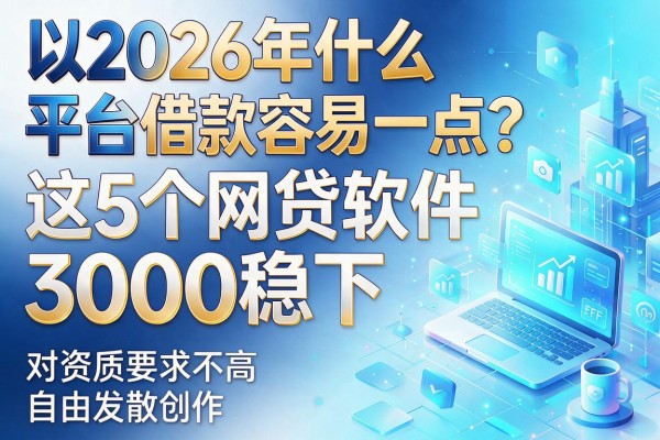2026年什么平台借款容易一点?这5个网贷软件3000稳下、对资质要求不高