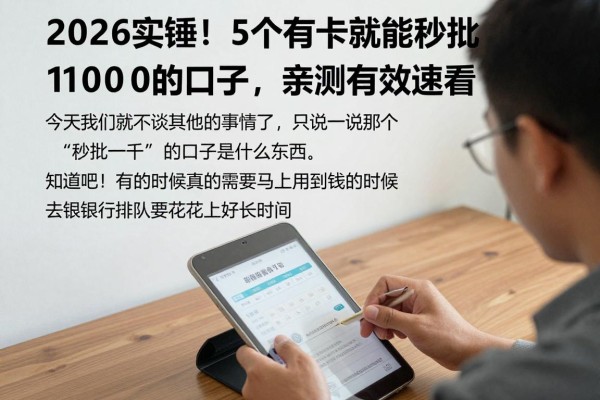 2026实锤！5个有卡就能秒批1000的口子，亲测有效速看