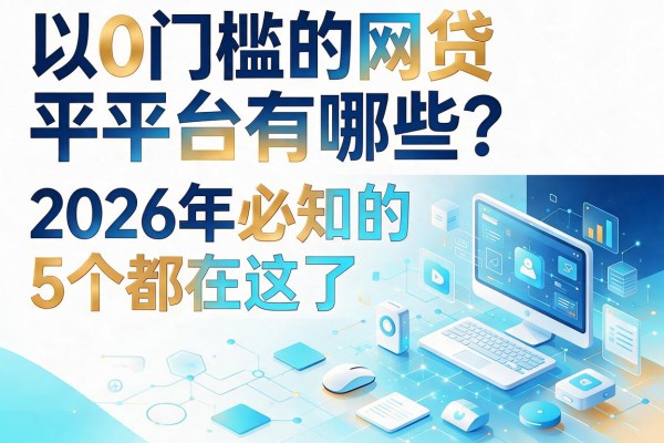 0门槛的网贷平台有哪些?2026年必知的5个都在这了,速看!
