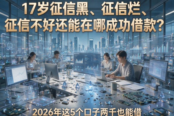 17岁征信黑、征信烂、征信不好还能在哪成功借款？2026年这5个口子两千也能借！