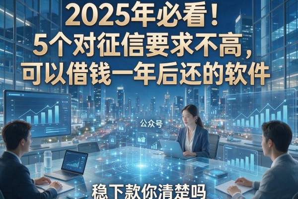 2025年必看！5个对征信要求不高、可以借钱一年后还的软件，稳下款你清楚吗？