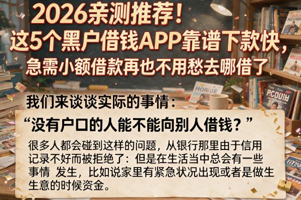 2026亲测推荐!这5个黑户借钱APP靠谱下款快,急需小额借款再也不用愁去哪借了