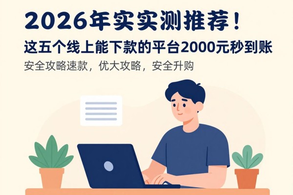 2026年实测推荐!这五个线上能下款的平台2000元秒到账,安全攻略速领