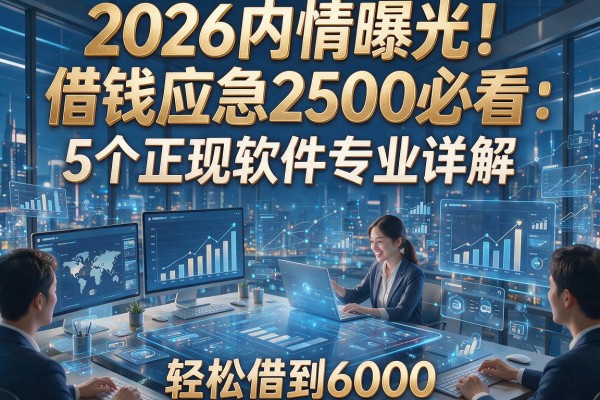 2026内情曝光！借钱应急2500必看：5个正规软件专业详解，轻松借到6000