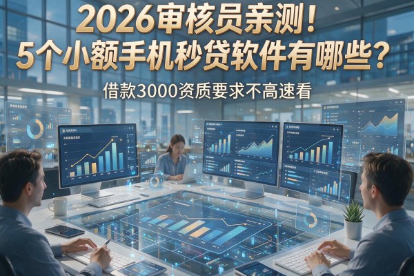 2026审核员亲测！5个小额手机秒贷软件有哪些？借款3000资质要求不高速看