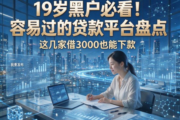 19岁黑户必看!容易过的贷款平台盘点,这几家借3000也能下款