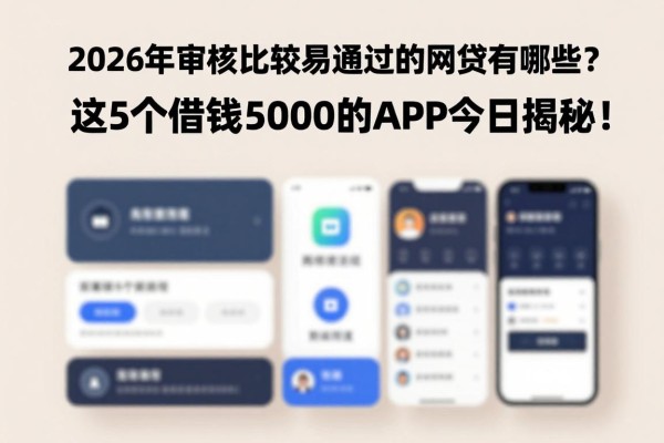 2026年审核比较容易通过的网贷有哪些？这5个借钱50000的APP今日揭秘！